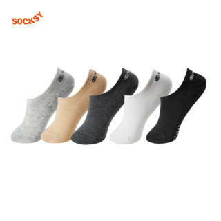 Socksy ถุงเท้าทรงซ่อน มีปุ่มกันลื่น มีแถบซิลิโคนกันส้นหลุดสำ…