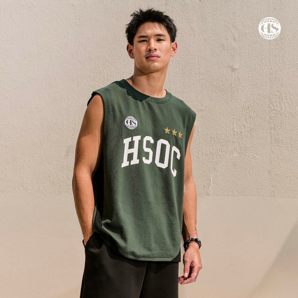 Highschool Summer Collection : Clubhouse Pique Sleeveless T-Shirt เสื้อยืดแขนกุด ผ้าปีเก้ - TPB06003