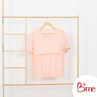 B'me ชุดเซ็ตรูปแบบเสื้อแขนสั้นคอกลม พร้อมกางเกงขาสั้น รุ่น ME8823 มี 3 สี สีม่วง สีเขียว สีโอลด์โรส M.3