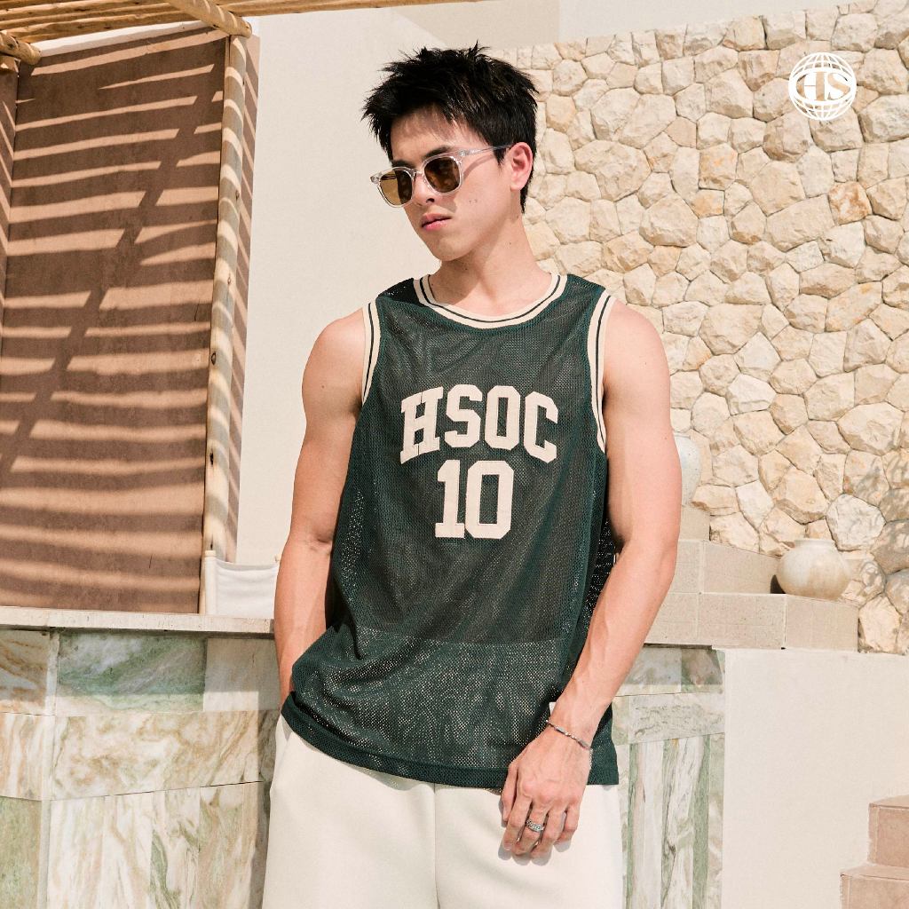 Highschool Summer Collection : Clubhouse Mesh Basketball Top เสื้อบาสแขนกุดตาข่ายซัมเมอร์ - TPB12009