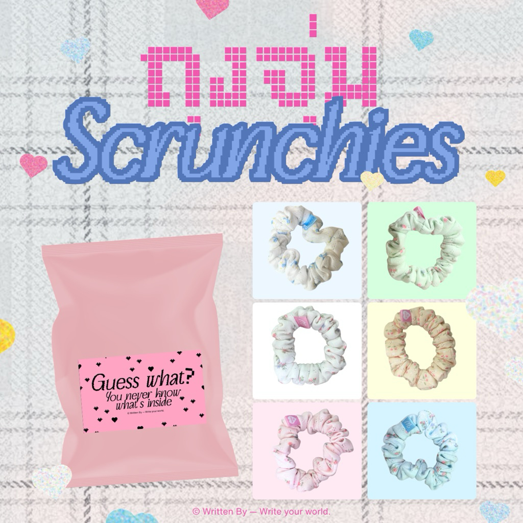 Written by - ถุงจุ่ม Scrunchies Blind Bag ยางมัดผมสุดคิ้วท์ ลุ้นสนุกทุกการเปิด ของขวัญรับปริญญา ของขวัญปัจฉิม
