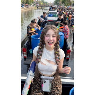 #Nantana Setเสื้อครอปขาด+ กางเกงคาร์โก้ลายเสือ  ลุคเท่ๆที่มา…