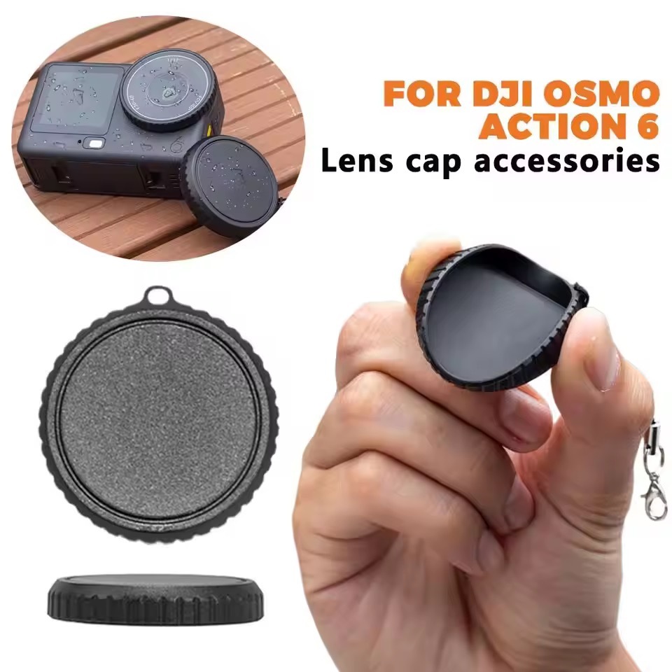 Lens cap for DJI OSMO Action 6 Soft Lens Protector scratch-resistant, dustproof ฝาครอบเลนส์ TPU