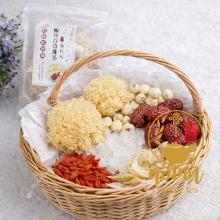 ซุปเห็ดหูหนูหิมะขาว หัวลิลลี่ เม็ดบัว 银耳百合莲子羹 Snow Fungus Lily Bulb Soup 1 ชุดทานได้ 2-5 ที่