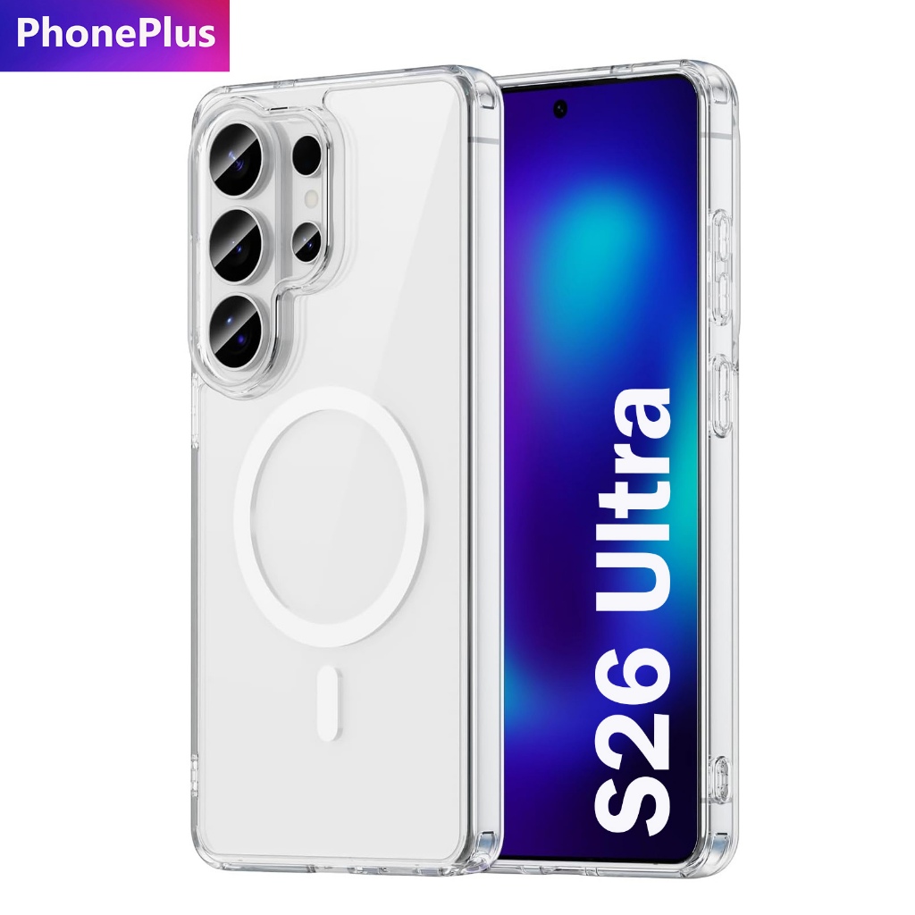 PhonePlus เคส Samsung Galaxy S26 Ultra / S25 Ultra เคสใส เคสแม่เหล็ก Samsung S26Ultra / S25Ultra Mag