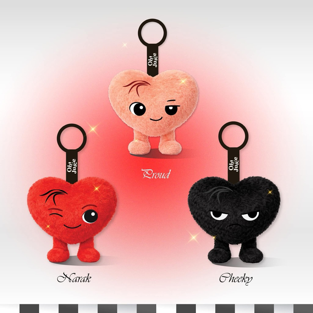 (พร้อมส่ง) ของแท้ 100% OH JUICE LOVE TAKEOVER KEYCHAIN สุ่มพวงกุญแจ ลิขสิทธิ์แท้จากโอ้จู๊ย