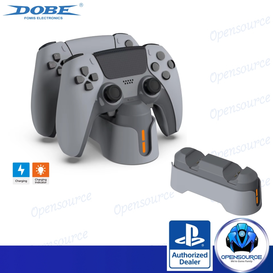 (ดีมากมีไฟแสดง) ที่ชารจ์จอย PS5 ได้ 2 ตัวยี่ห้อ DOBE Double Charging Dock TP5-1501X for PS5
