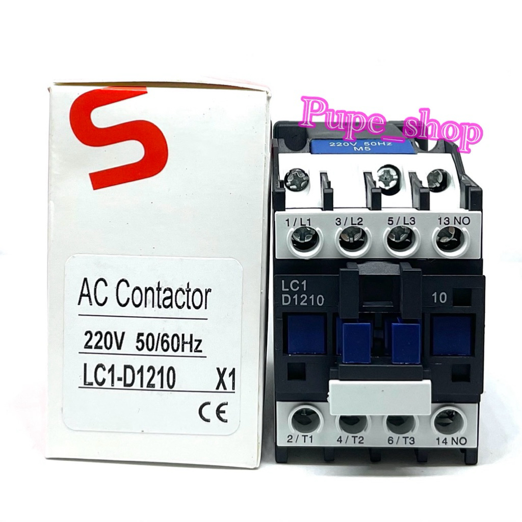 LC1-D1210  lth=25A Ui=690V คอยด์ 220VAC แมกเนติก CJX2-12 CJX21210 LC1D1210 MAGNETIC CONTACTOR พร้อมส