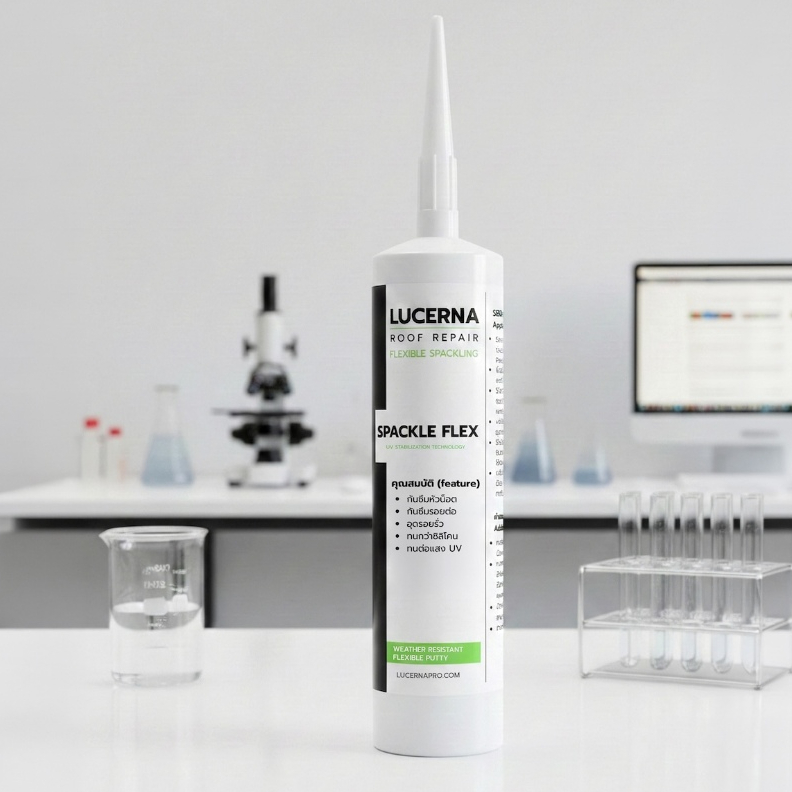 โป๊วซ่อมหลังคา Lucerna SpackleFlex Sealant ทน UV สำหรับงานหลังคาโดยเฉพาะ กันซึมในตัว