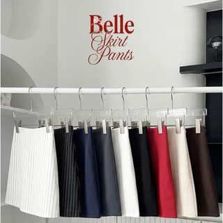 Belle Skirt Pants(กระโปรงเอวสูงรอบตัว)มีกางเกงด้านใน ผ้าเปเป้ xs-2xl