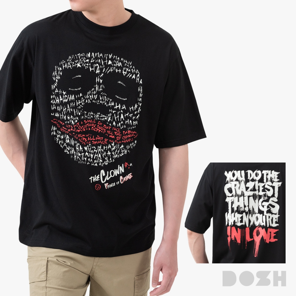 DOSH-UT MEN'S OVERSIZED T-SHIRTS THE JOKER เสื้อยืดโอเวอร์ไซส์ 1FLBMT5050-BL (S-2XL)