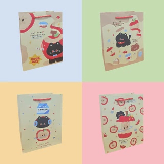 🛍️ INS Sweet Gift Bag – ถุงกระดาษแนวตั้ง ถุงของขวัญ ลายน่ารัก 🐻🐼🎀 สำหรับใส่ของขวัญ เนื้อหนา มีความทนทาน