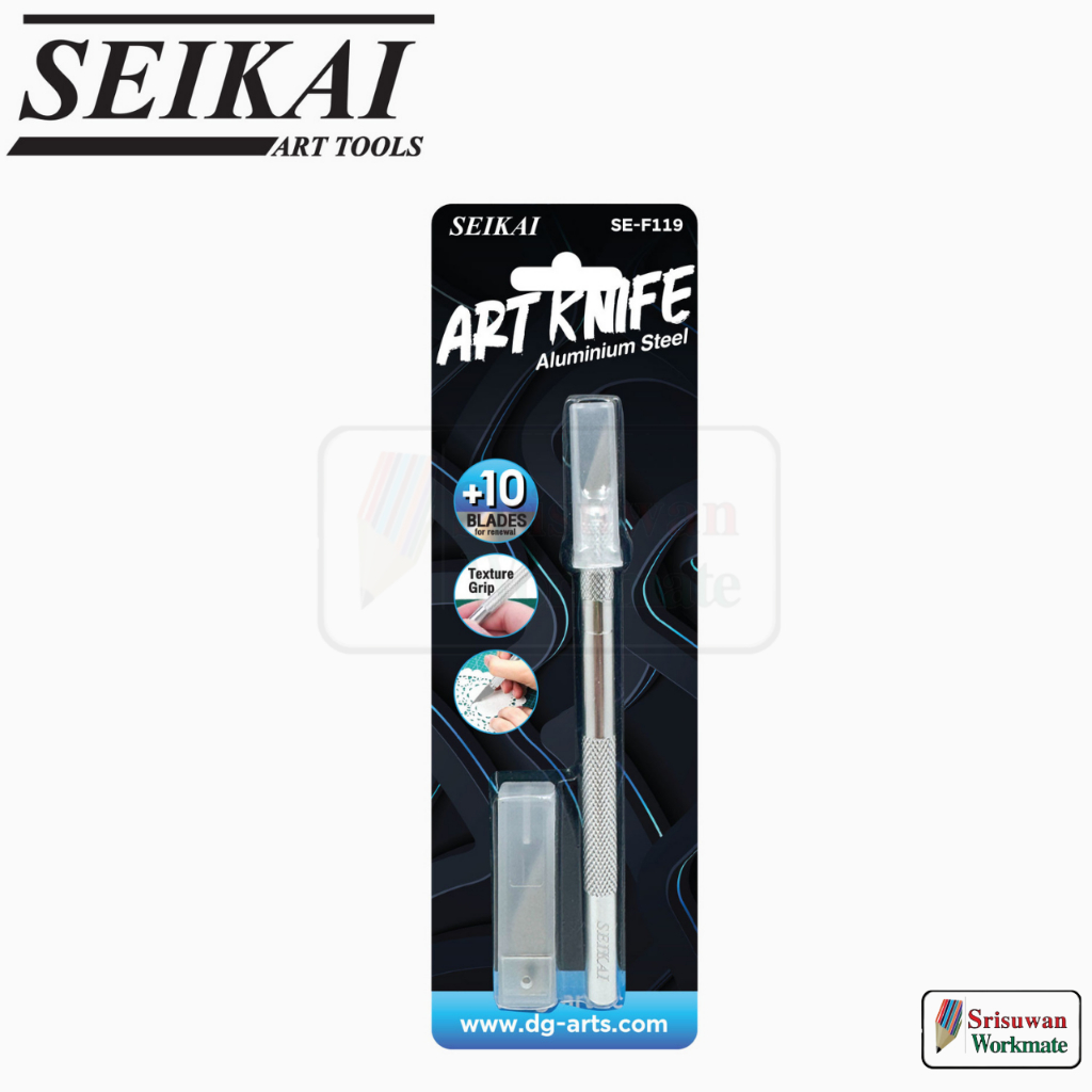 SEIKAI SE-F119 คัตเตอร์ปากกา มาพร้อมใบมีดเปลี่ยนในชุด Art Knift Cutter