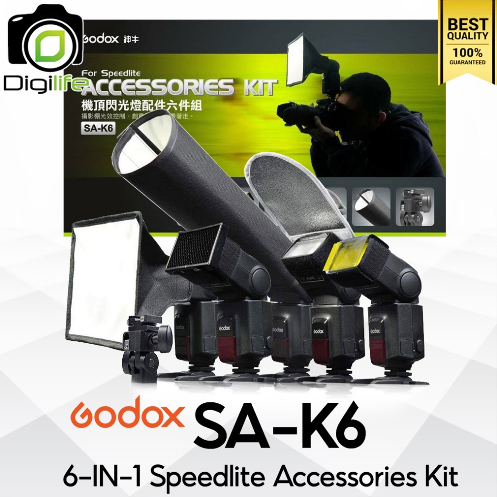 Godox Softbox SA-K6 6in1 For Flash TT350, TT520, TT600, TT685, V350, V480, V860, V1, V1Pro, V100, EL
