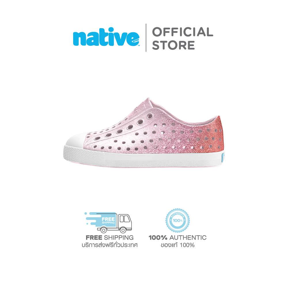 Native รองเท้ากันน้ำเด็กเล็ก EVA รุ่น Jefferson Bio Bling Barely Samba Bling/ Shell White