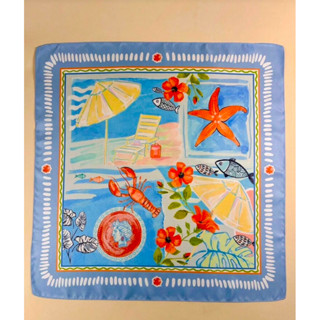 ชิ้น ผ้าพันคอผ้าชาตินหรูหราพิมพ์ลายกุ้งมั งกรและปลาดาวสำหรับ…