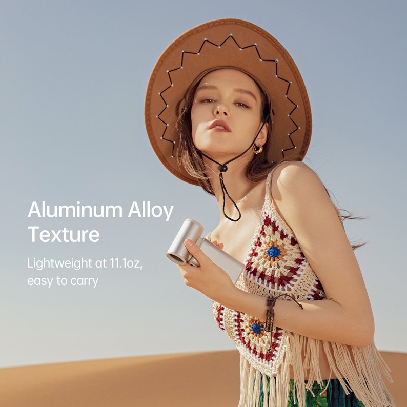 "พัดลมพกพา Jisulife ปรับแรงลม 100 ระดับ พร้อมอุปกรณ์เสริมอเนกประสงค์ Handheld Fan Ultra1"