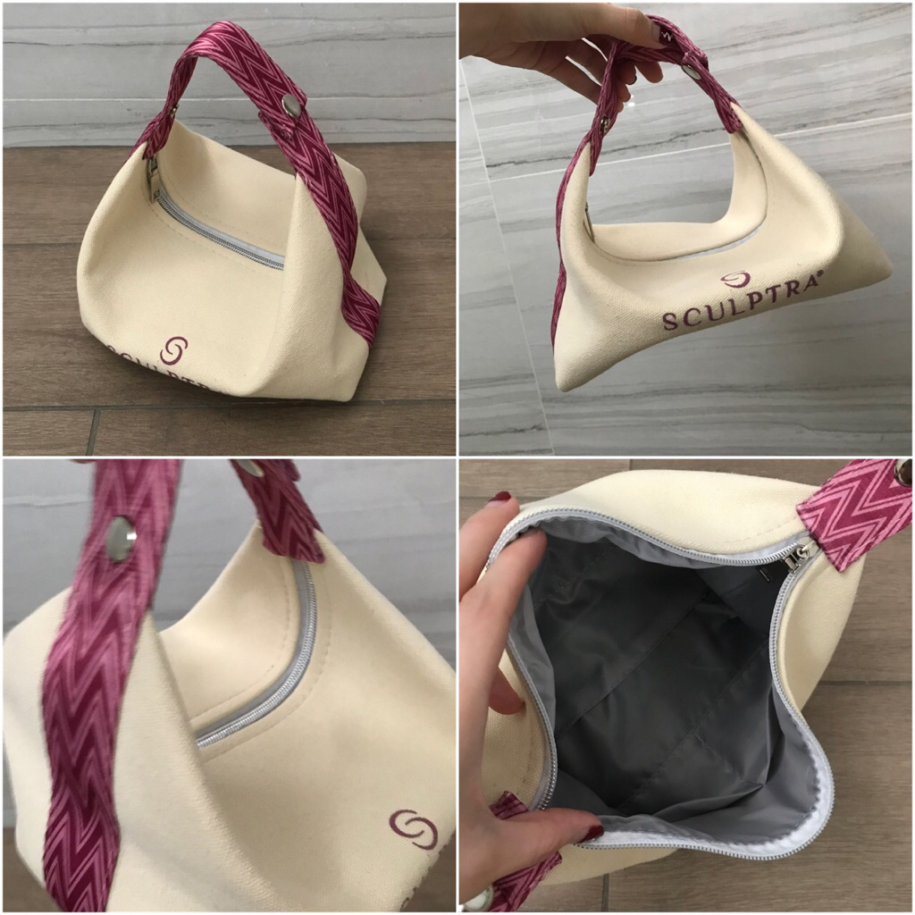 กระเป๋า กระเป๋าผ้า มีซิป แบรนด์ SCULPTRA ของแท้  น้ำหนักเบา สามารถจุของได้เยอะ เรียบๆ ของใหม่ มือ 1