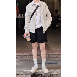 กางเกงขาสั้นคาร์โก้ ผ้าลูกฟูก (Free Size 26-34) กางเกงขาสั้นผู้ชาย-หญิง สไตล์วินเทจ แมตช์ง่าย