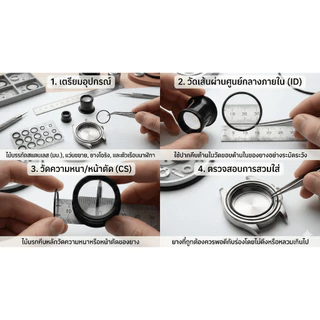 [ รวมเบอร์ทุกขนาด เล็กถึงใหญ่ ] ยางโอริง O-Ring ยางกันน้ำฝาหลังนาฬิกา หนา 0.5 / 0.6 / 07 / 0.8 mm