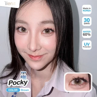 🔥คอนแทคเลนส์✨ขนาดบิ๊กอาย✨Pocky ( ilens )✨Brown/Gray
