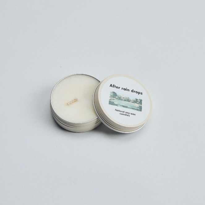Summerstuff Marine: รีวิวเทียนหอมไขถั่วเหลือง After Rain Drops กลิ่นเย็นสดชื่น