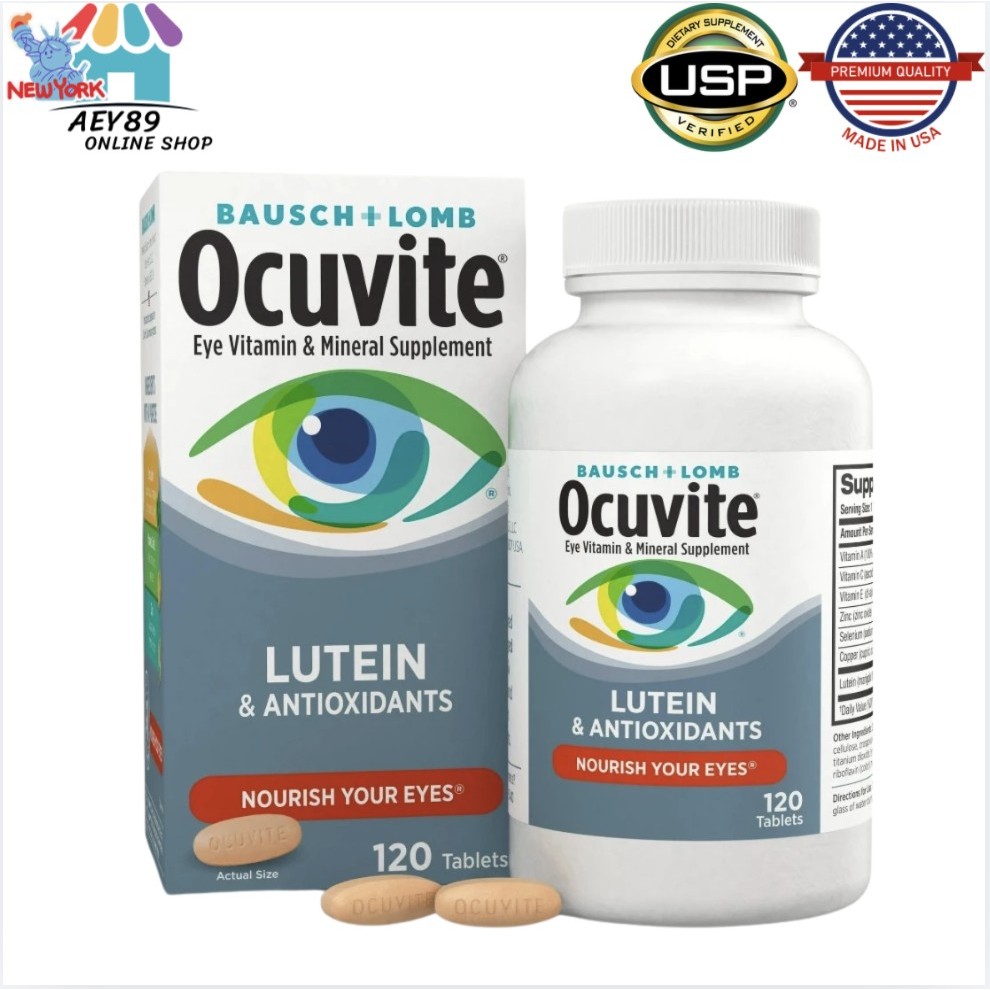 Ocuvite Lutein Eye Vitamin & Mineral Supplement ขนาด 120 เม็ด