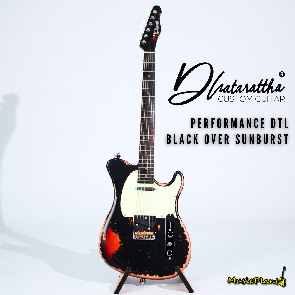 กีตาร์ไฟฟ้า Dhatarattha - Performance DTL | Black Over Sunburst