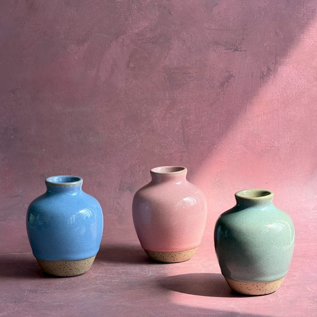 ขวดเซรามิค ไม่มีฝา Bottle Ceramic ความจุ 210 ml ขวดdiffuser แจกันใส่ดอกไม้ - AT1CERAMIC