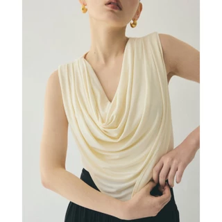 AOP Archive - Cowl Neck Top (มี2สี) เสื้อแขนกุด คอถ่วง