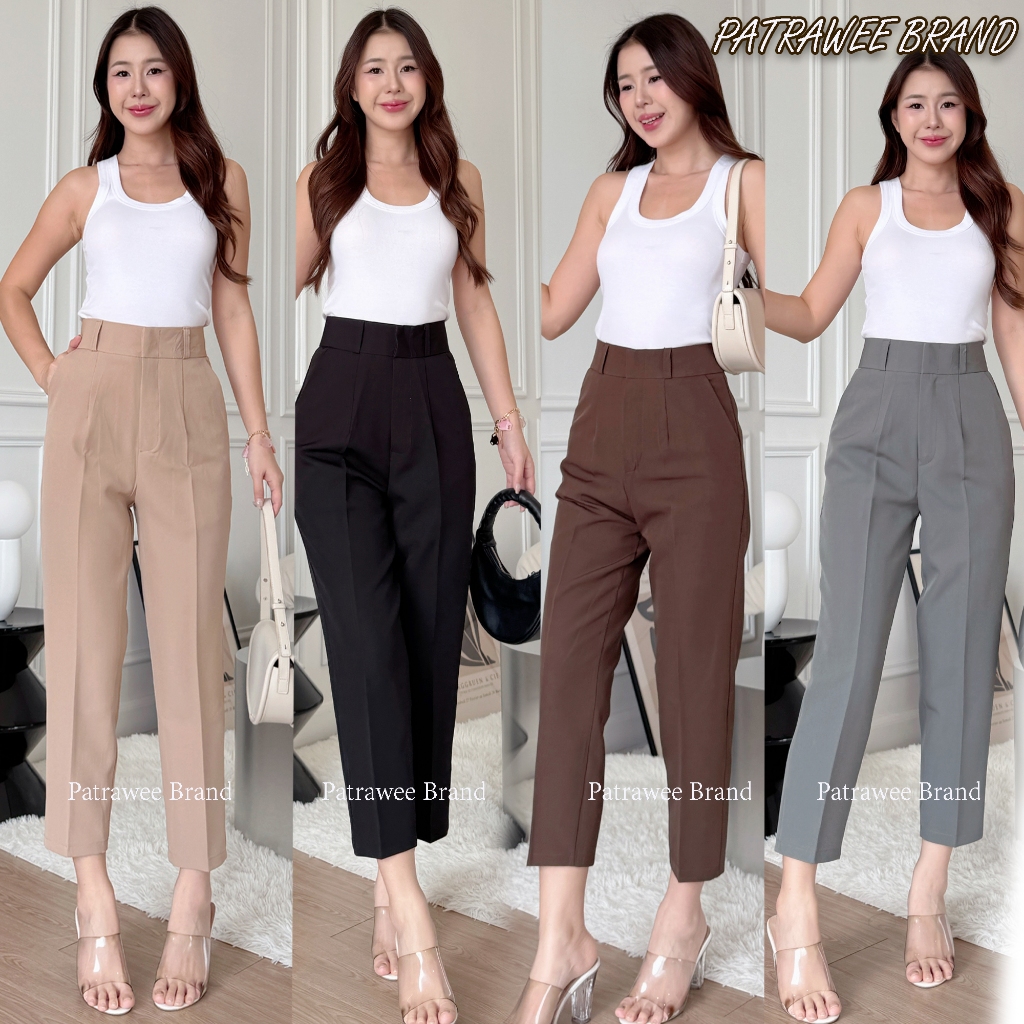 P45 กางเกงขากระบอกเล็ก กางเกงขากระบอกเล็ก 8 ส่วน  ทรงสวย ใส่สบาย งานดี