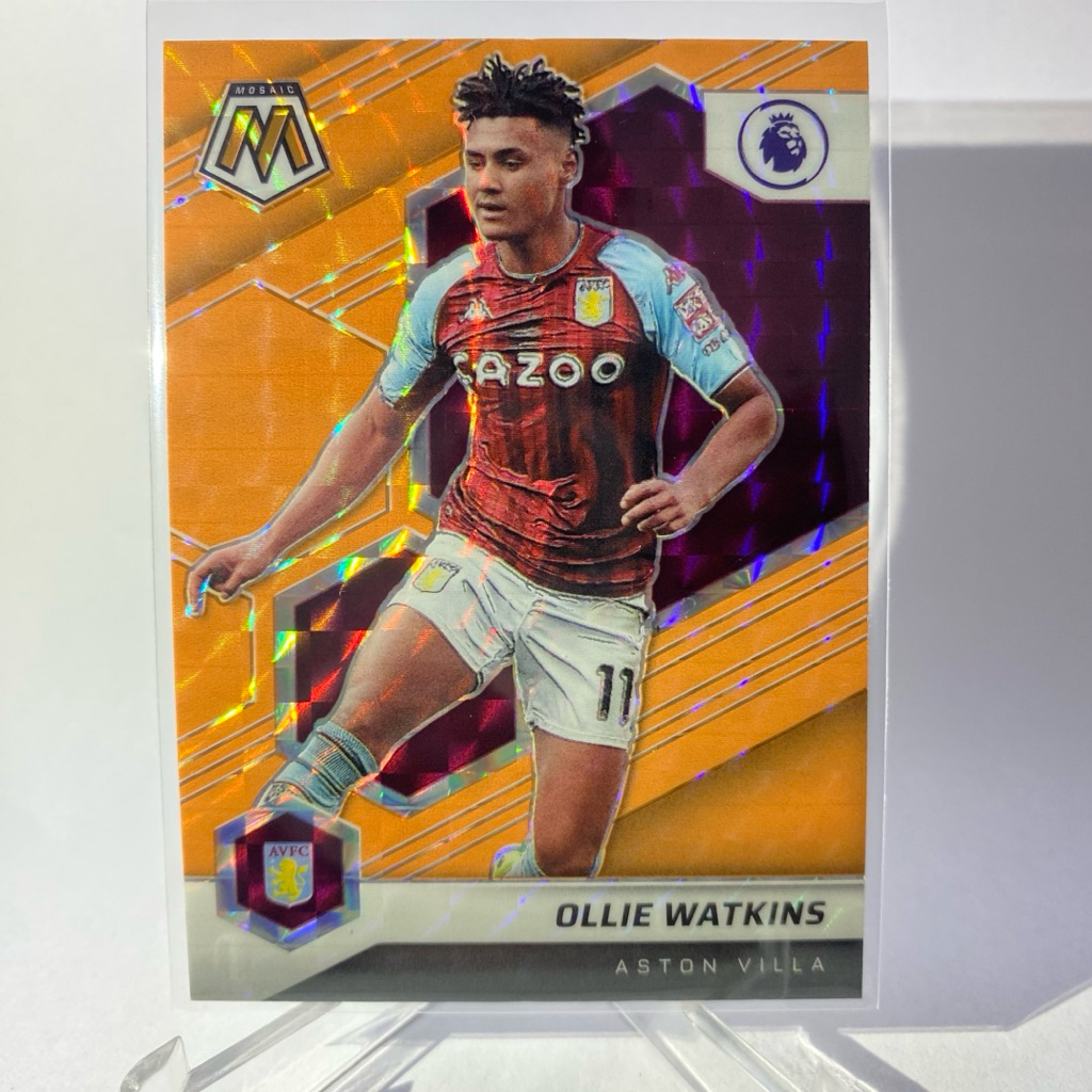 การ์ดนักฟุตบอล OLLIE WATKINS, ASTON VILLA, (PRIZM), PANINI MOSAIC 2022