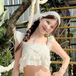 RIKA น้องเลม่อน สายเดี่ยวระบายปักอก