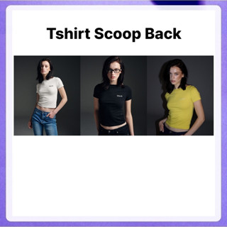 Mardi Mercredi Tshirt Scoop Back (Black Cream, White Navy, Y…