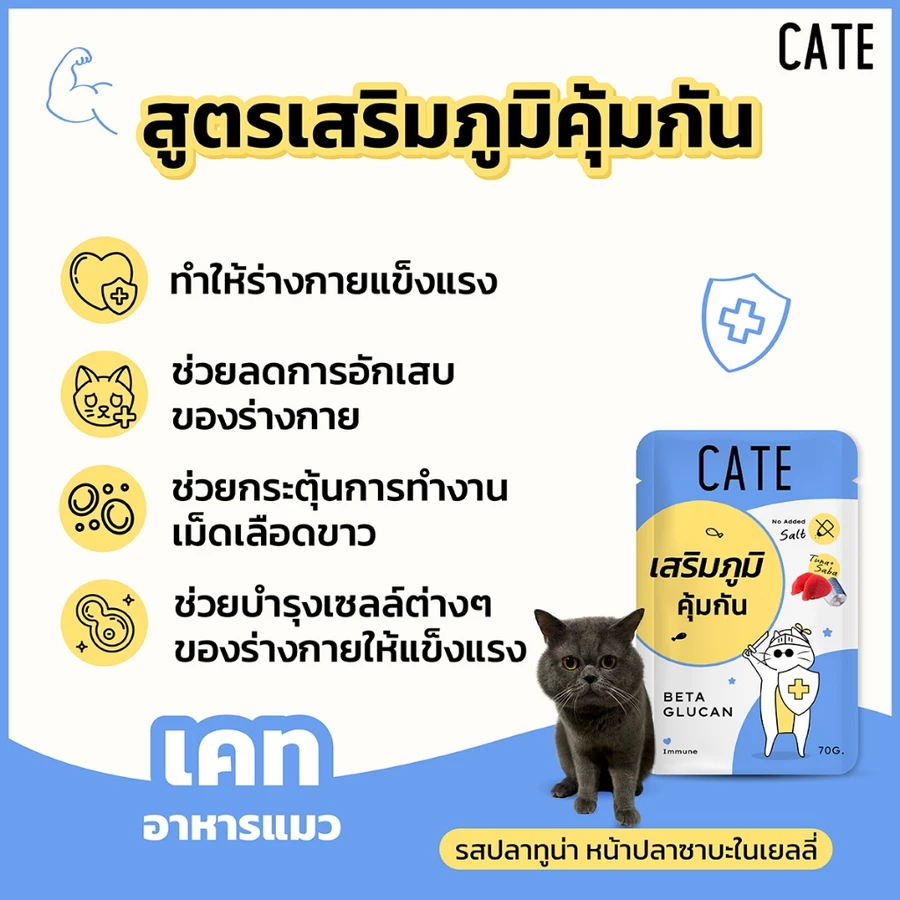 CATE طقم طعام رطب وسكاكر سائلة لتقوية مناعة القطط — صورة 3