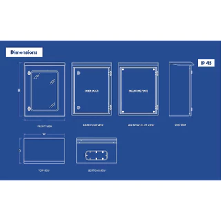 DENCO DSG Steel Compact Enclosure - ตู้เหล็ก กันน้ำ “DSG-01 ถึง DSG-20 ” ตู้กันน้ำ - IP45 ประตูสองชั้นกันน้ำไหลเข้า