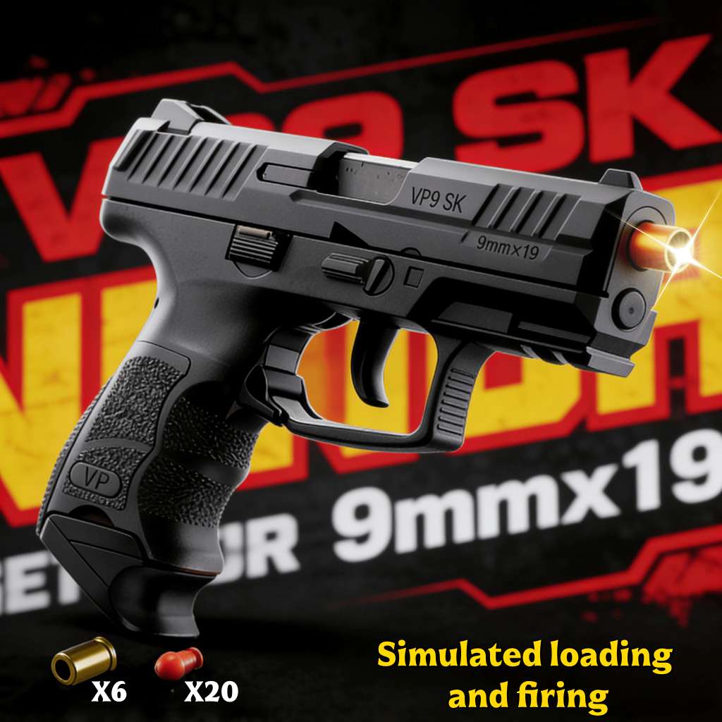 Lolock VP9 SK can fire toy guns, perfect for outdoor games and adventures.