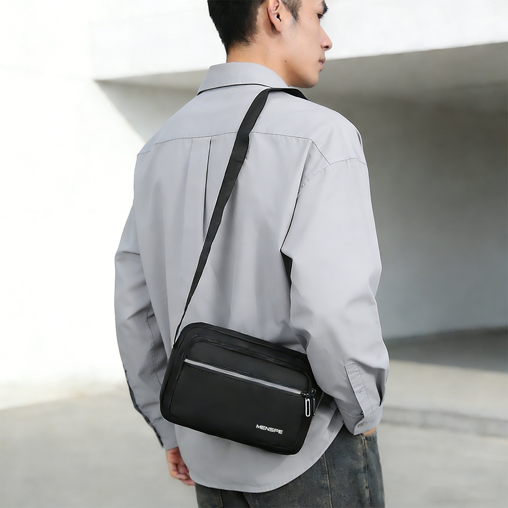 MENSPE กระเป๋าสะพายชาย Casual กระเป๋าหน้าอก CROSS Body BAG Casual กระเป๋าหน้าอกแฟชั่นกระเป๋าสะพายกันน้ำ ราคา ถูกที่สุด ดีลบีเคเค แกลเลอรีภาพที่ 3