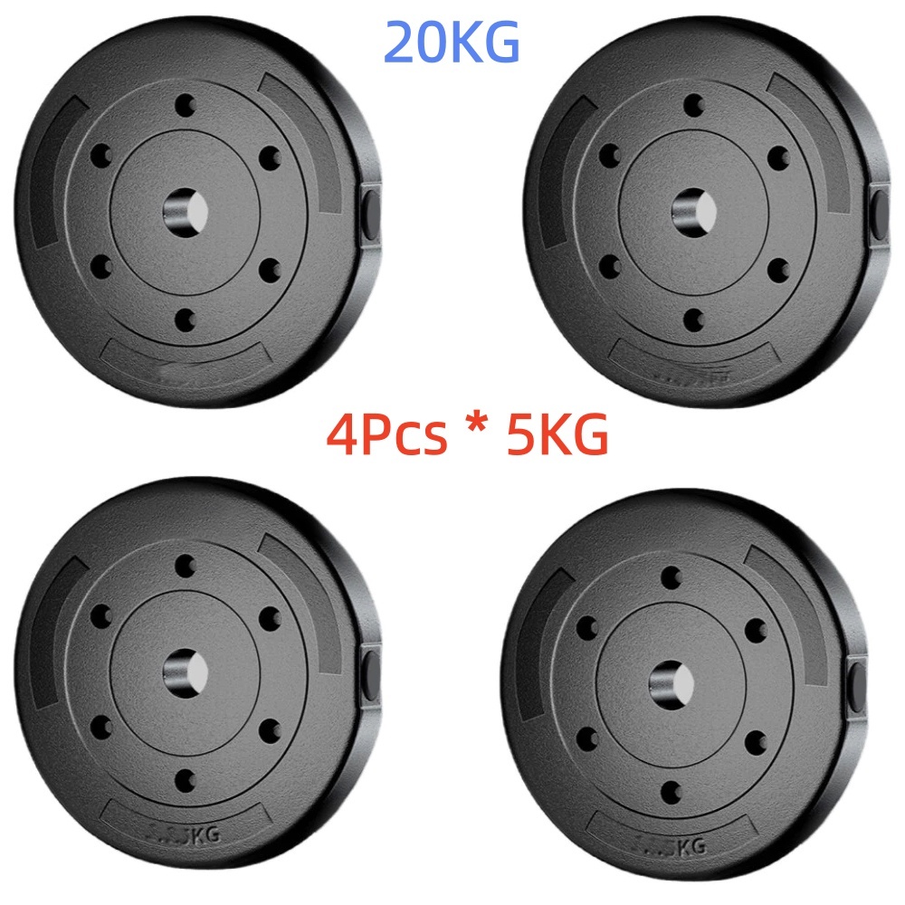 [4pcs 5KG] Dumbbell Plate Dumbbell Set แผ่นน้ำหนัก Barbell Plate Dumbbell Handle Bar