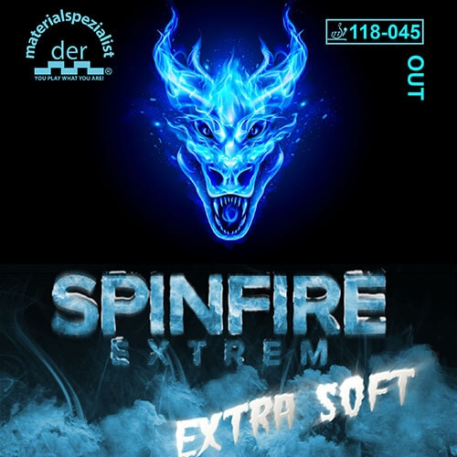 ยางปิงปองเม็ดสั้น der-materialspezialist Spinfire Extrem Extra Soft - Short Pimple