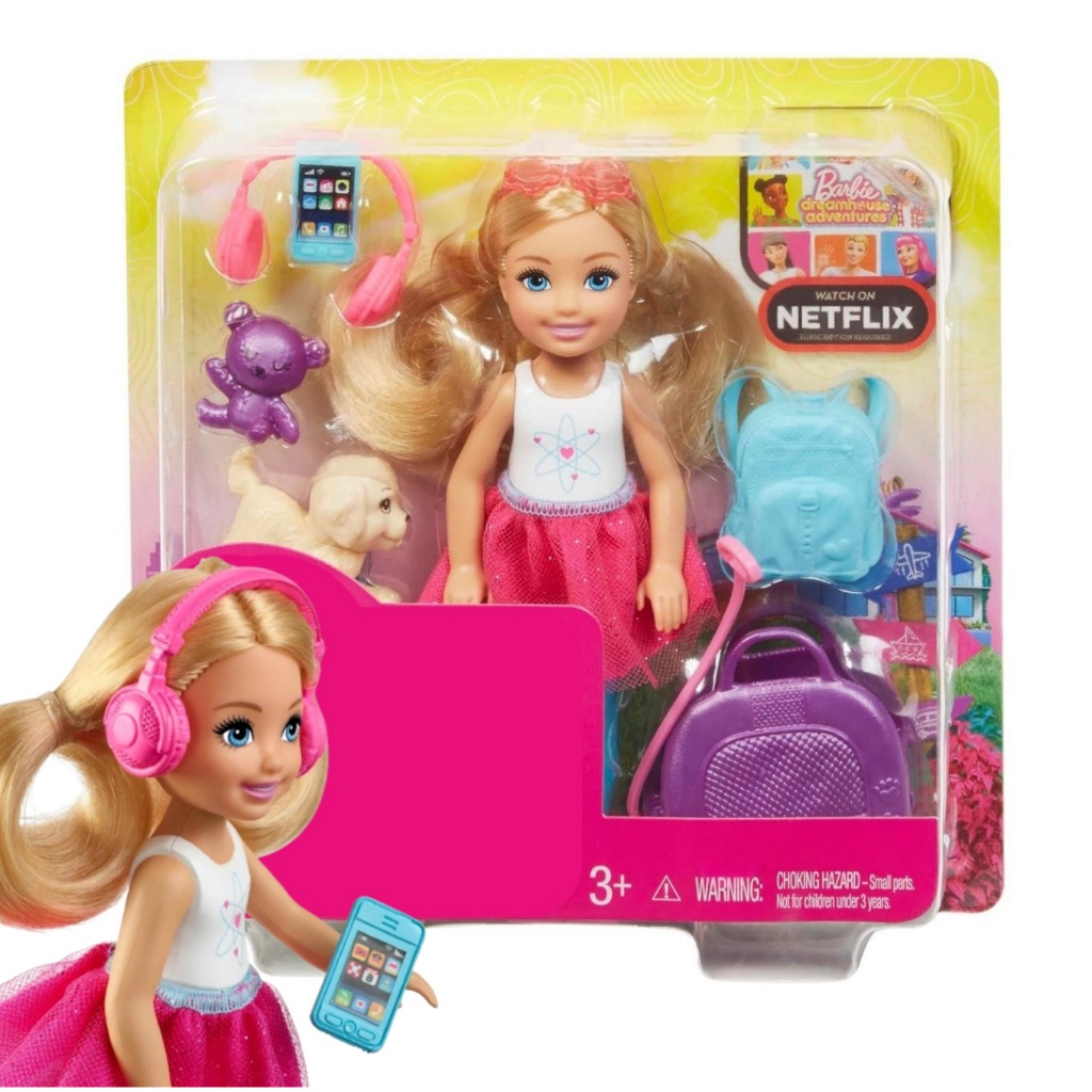 ตุ๊กตา Dreamhouse Adventures Doll Set – ตุ๊กตาบาร์บี้พร้อมสัตว์เลี้ยงและอุปกรณ์ครบชุด FWV20 #