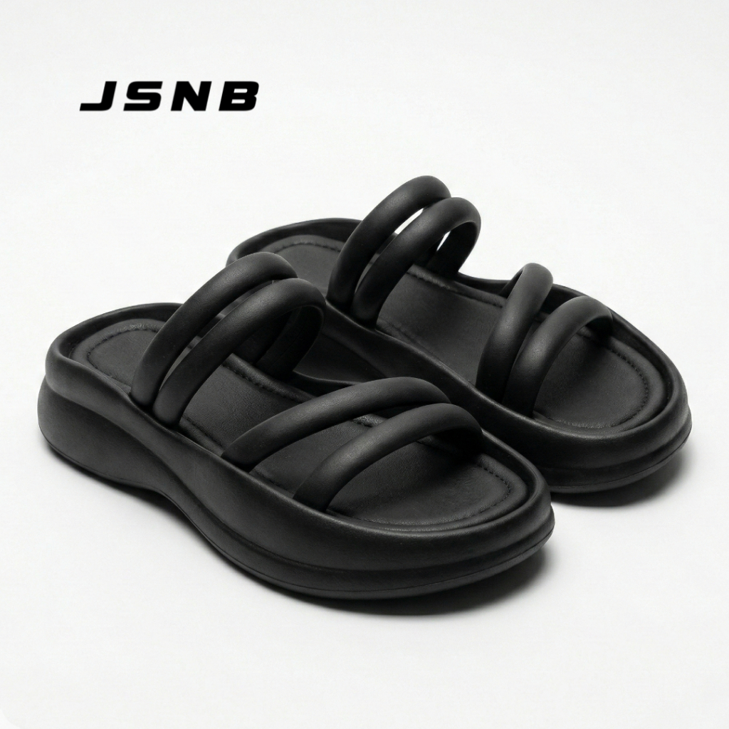 JSNB - SUMMER ส่งฟรี รองเท้าแตะแบบสวม เสริมส้น พร้อมส่ง รองเท้าแตะส้นแบน พื้นนุ่ม ใส่สบาย [JL1337]