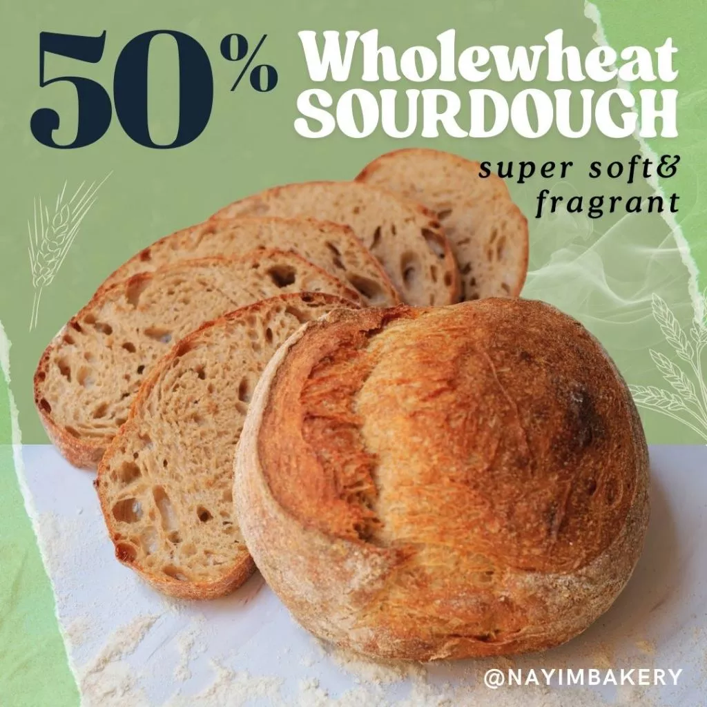 Nayimbakery 50% Wholewheat Sourdough 199 บ. 430 ก.