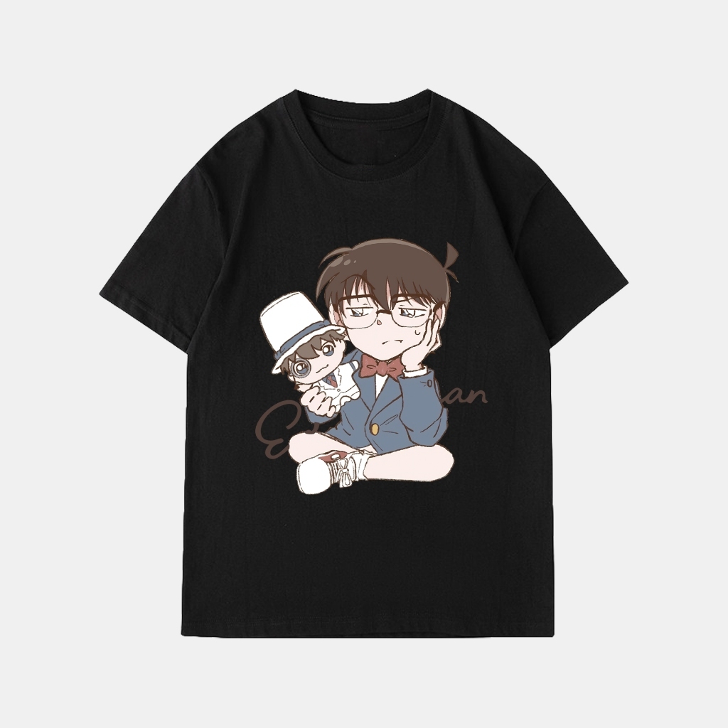 Fanfei เสื้อยืดลายโคนัน Conan ยอดนักสืบจิ๋ว กราฟิกเท่ๆ สไตล์อนิเมะวินเทจ เสื้อยืด Oversize ใส่สบาย