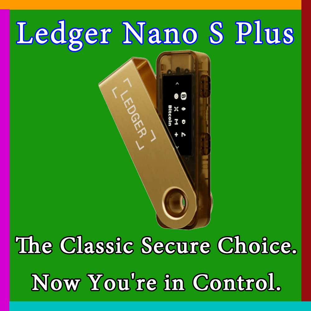 Ledger Nano S Plus Cold Wallet Hardware Wallet Crypto Offline Storage Secure Chip BTC ETH USDT NFT D