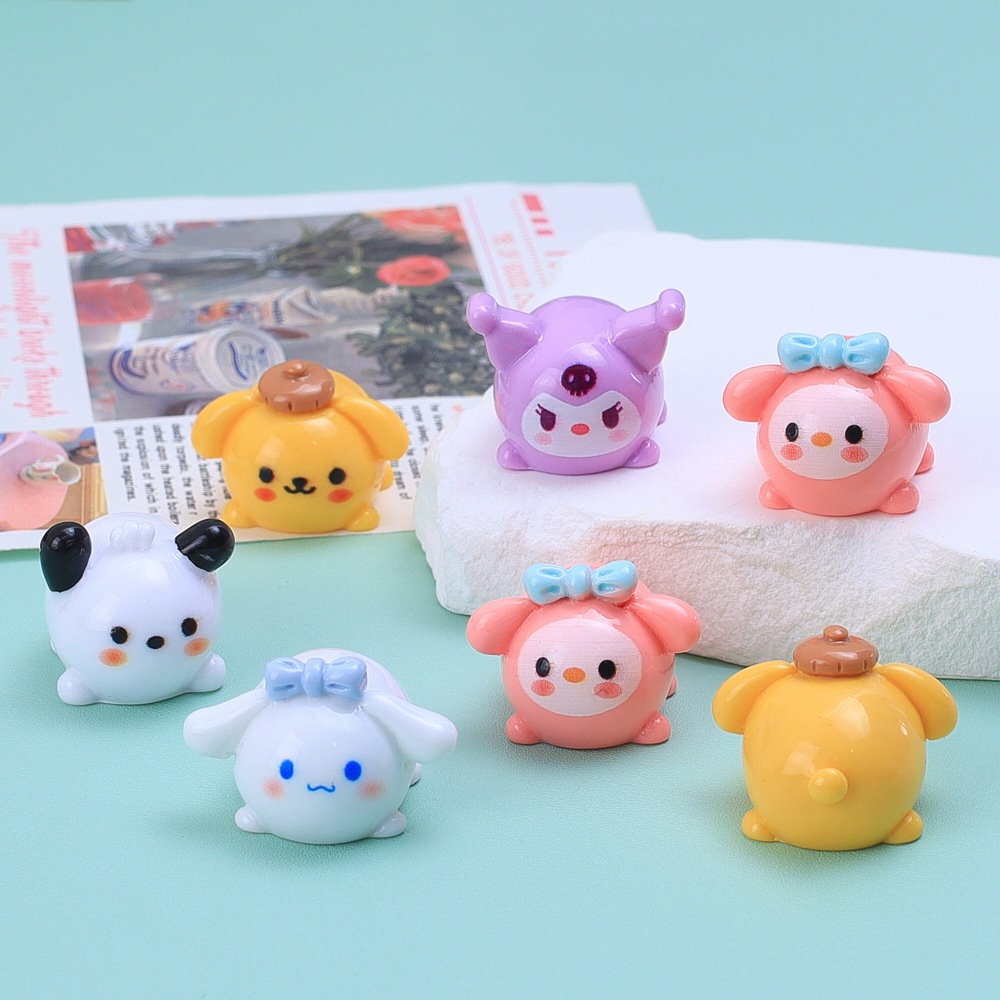 A058 ตุ๊กตาจิ๋วตกแต่ง แก๊ง Sari เซต 5 ชิ้น ฟรีกาว 2 หน้า สำหรับแต่งบ้าน โต๊ะทำงาน  หน้ารถ พร้อมส่ง