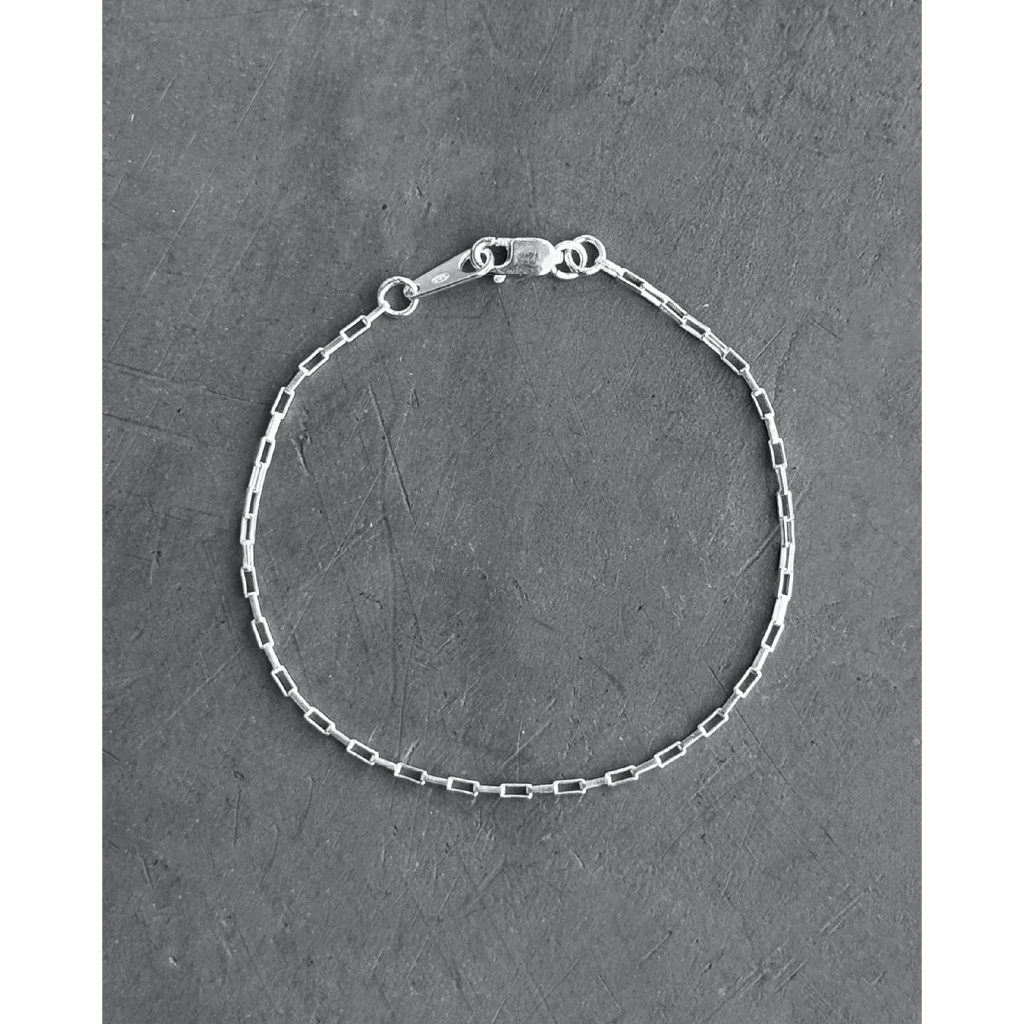 (bracelet,สร้อยข้อมือ) : FLAT BOX BRACELET SILVER925 | สร้อยข้อมือเงินแท้ สร้อยข้อมือ | YOUR WISHLIST