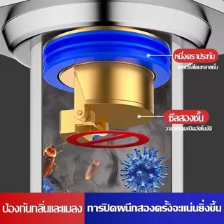 【วัสดุทองเหลือง】จุกปิดท่ระบายน้ํา วาล์วทางเดียว ป้องกันแมลง ป้องกันกลิ่น อุปกรณ์เสริม สําหรับห้องน้ํา ห้องครัว