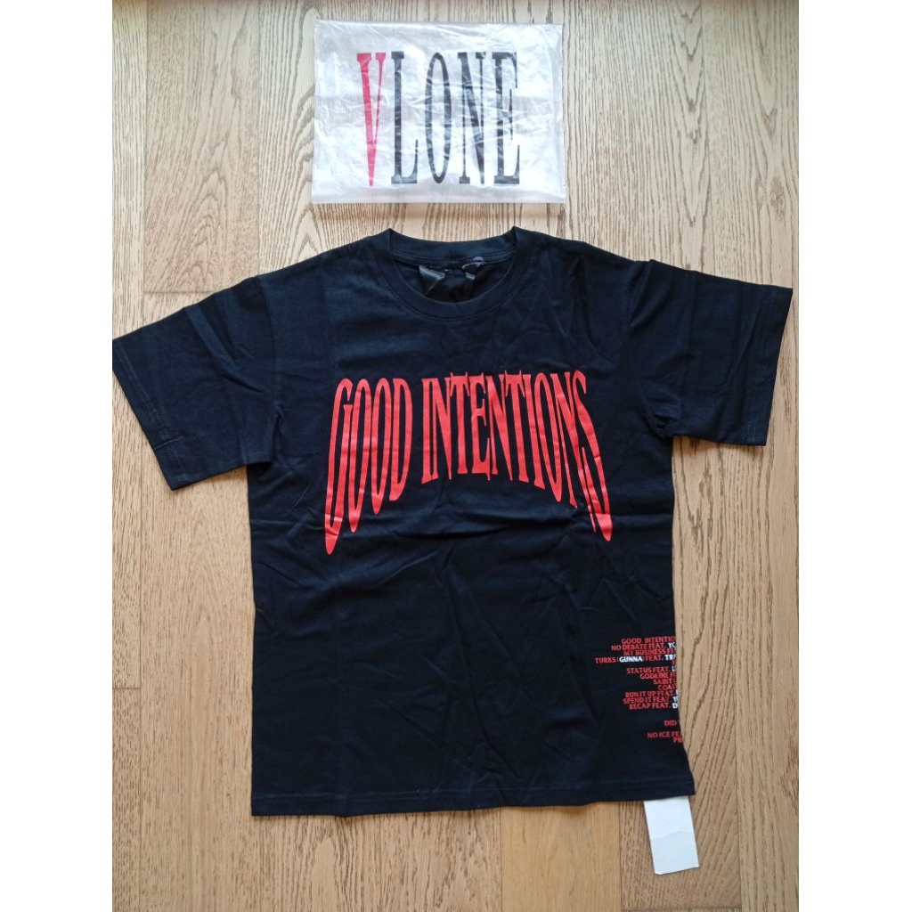 [มือ 1] Nav x Vlone Good Intentions Tee Black - Size S (งานตัวแพง) พร้อมถุงและป้ายครบ