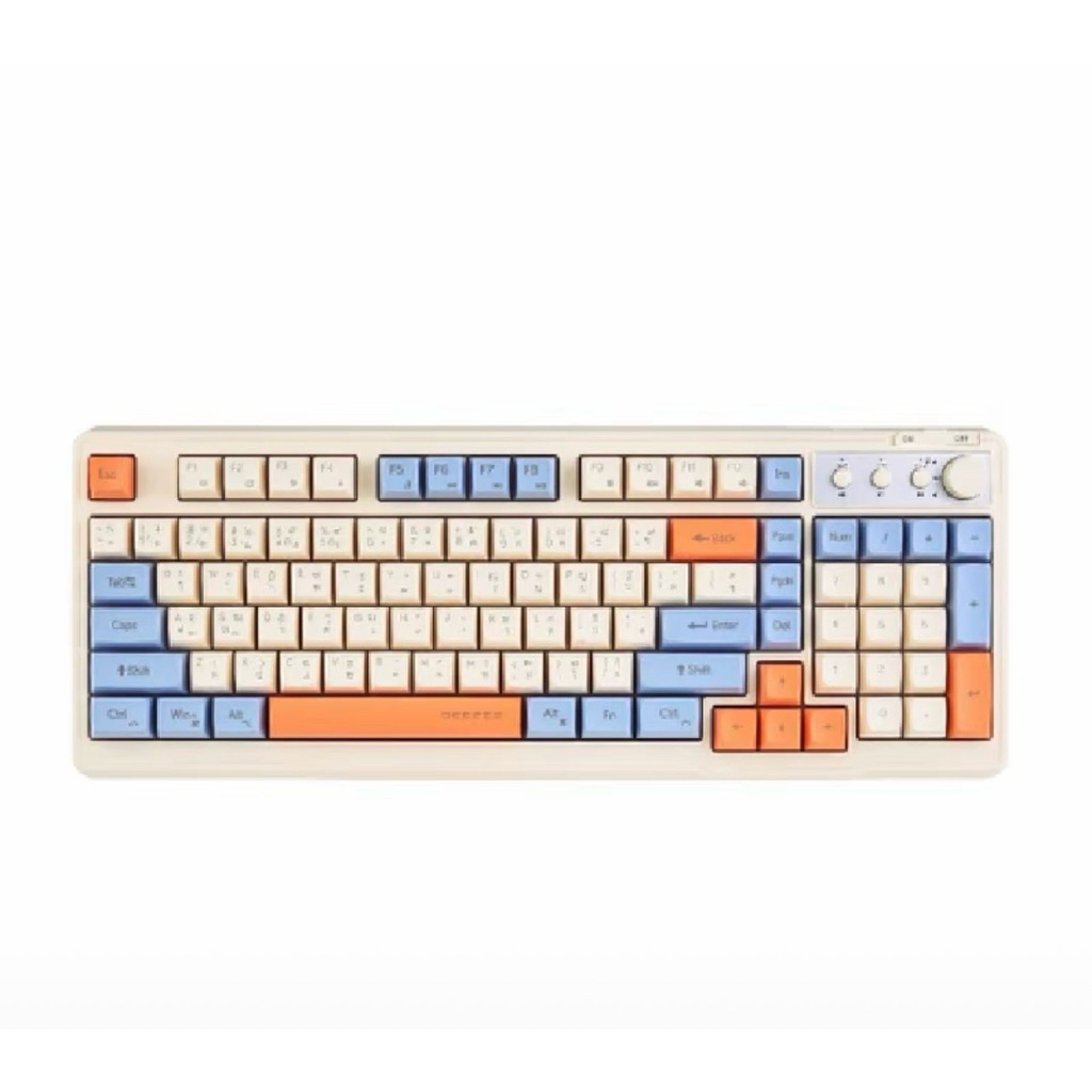 GEEZER คีย์บอร์ดไร้สาย รุ่น Dayone Retro สีครีม-ฟ้า